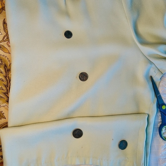 Vintage 70s Mint Green Jumpsuit & Jacket Saks Fifth Ave - Picture 16 of 17